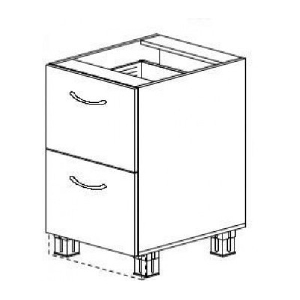 МОНАКО ШНК2-400 шкаф нижний комод (2 ящика)