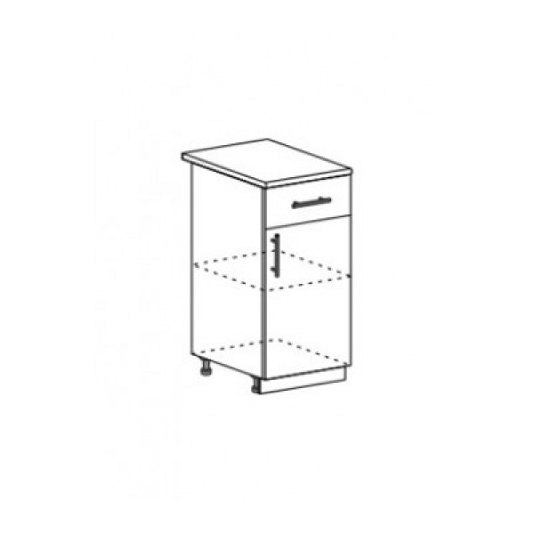 Скала ШН1Я-400 шкаф нижний с ящиком (Дсв)