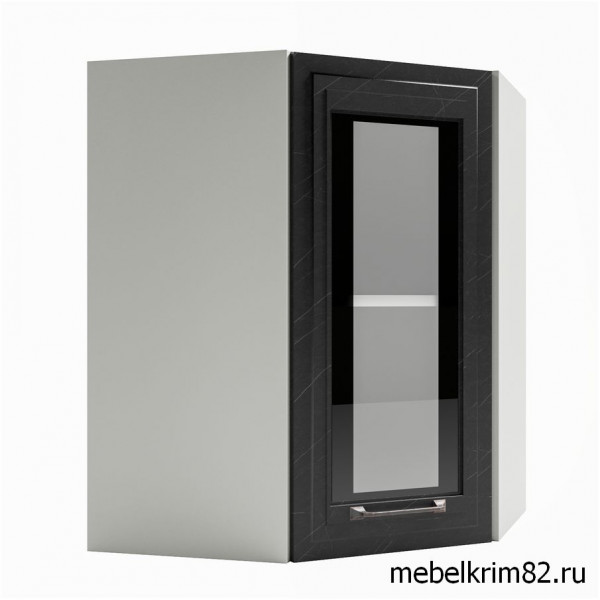 Риволи ШВУС-550 угловой навесной шкаф со стеклом (Дсв)