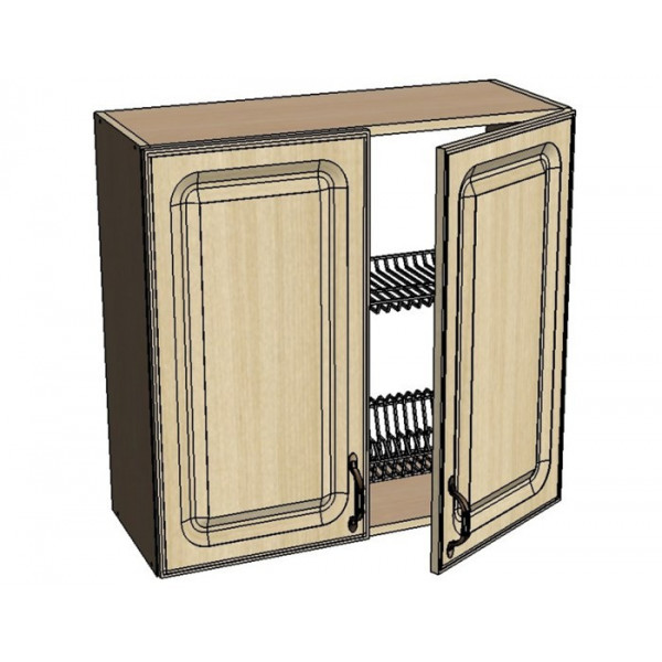 Кухонный шкаф Моника AM80 с патиной под сушку