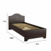 Кровать «Монблан» МБ-600К (2000х900) венге/орех шоколадный (Компасс)