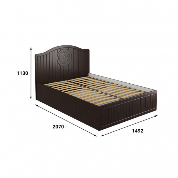 Кровать «Монблан» МБ-605К (2000х1400) венге/орех шоколадный (Компасс)
