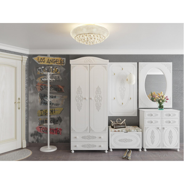 Шкаф для одежды Ассоль АС-2 белое дерево (Компасс)