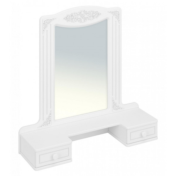 Туалетный столик с зеркалом Ассоль VIP белое дерево (Компасс)